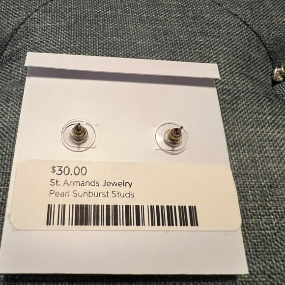 St Armand Gold Pearl Statement Earrings - Picture 2 of 2